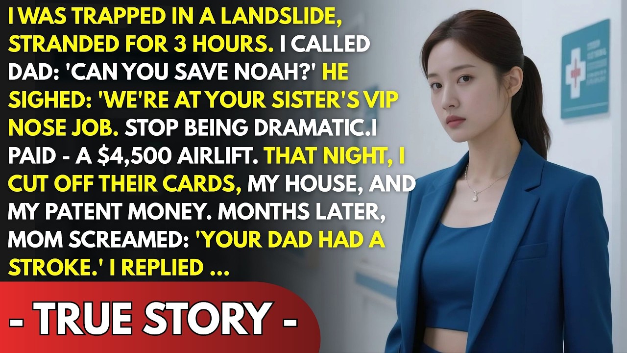 I WAS TRAPPED IN A LANDSLIDE, STRANDED FOR 3 HOURS  I CALLED DAD 'CAN YOU PLEASE GET TO THE SCHOOL'