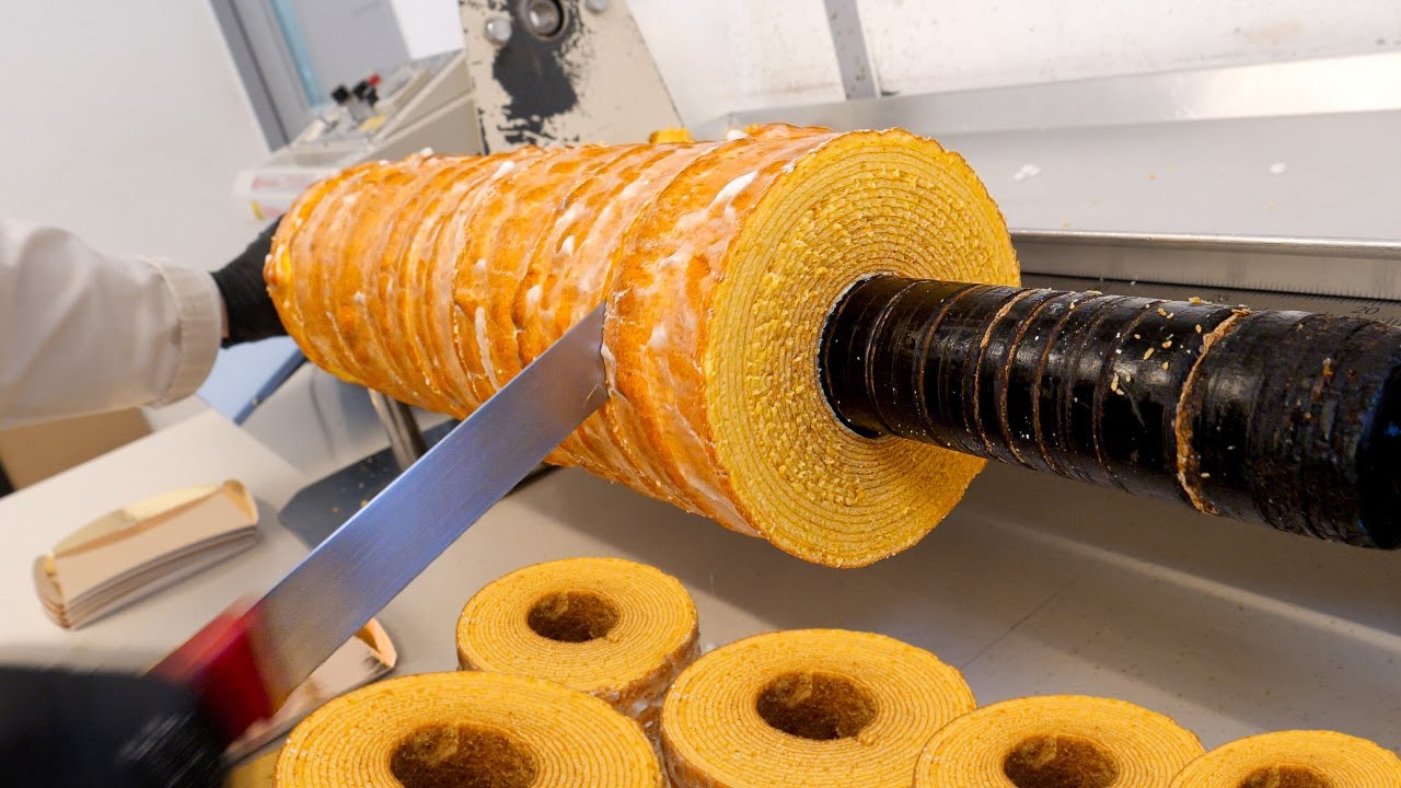 Корейский десерт: уникальный 24-слойный торт - Баумкухен / Корейский десерт