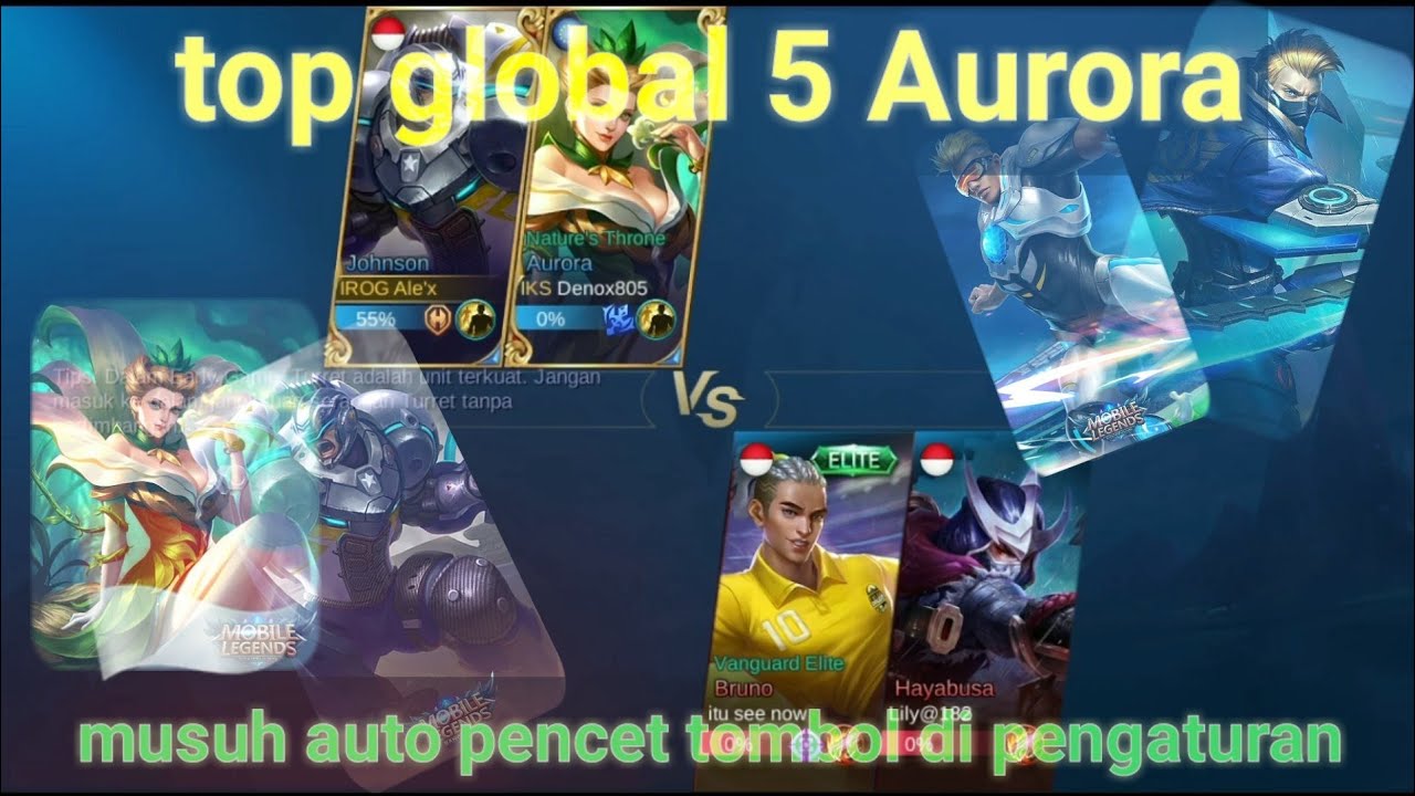 Top 5 global Aurora and game play build combo jonshon (AURORA NYA MENGILA MUSUH AUTO SURENDER)