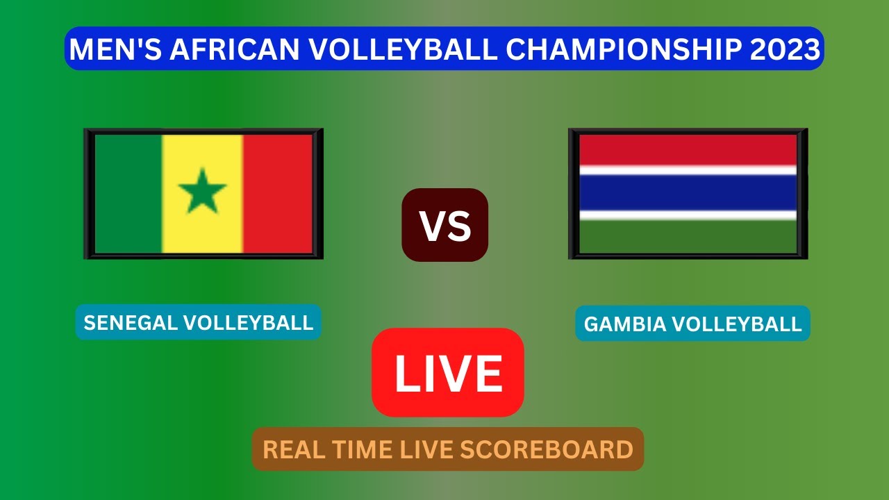 Senegal Vs Gambia LIVE Score UPDATE Today 2023 Men's African Volleyball