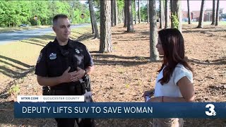 Deputy lifts SUV saving woman trapped underneath