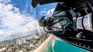USAF Thunderbirds Cockpit Footage - Fort Lauderdale Airshow 2022