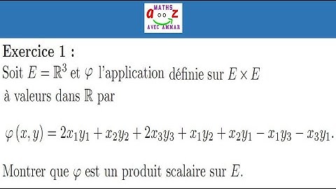 Exercice corrigé 1 sur les espaces euclidiens : Produit scalaire