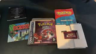 Nostalgamer 4K Unboxing Pokemon Ruby Version On Nintendo Game Boy Advance GBA UK PAL screenshot 2