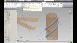Autodesk Inventor 2014 DVD Sale ::: Lecture 22: Creating 3D Curves Using Intersection, Silhouette...