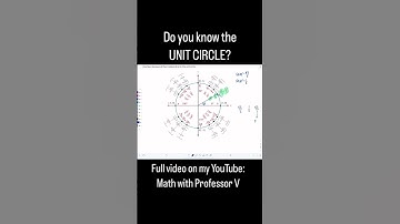 UNIT CIRCLE REVIEW! #mathwithprofessorv #calculusvideos #trigonometry #calculus #integralcalculus