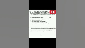 EC-431 | Software Project Management | (BSCS PU Affiliated college Past Paper)