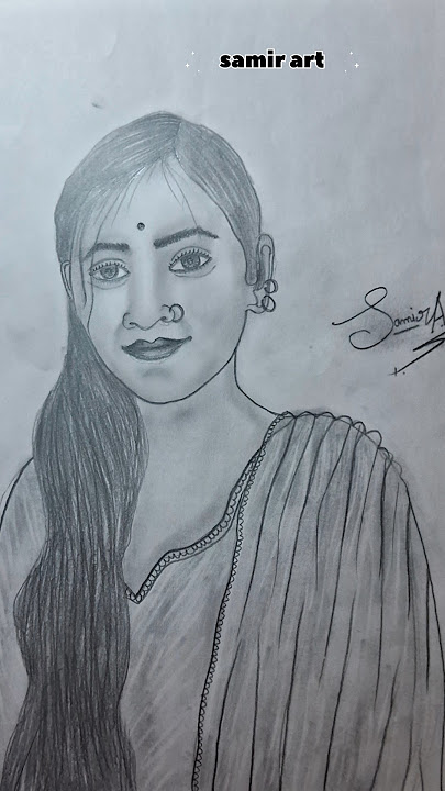 new girl dwring 🥰🎨 || samir art | #samirart #viralshort #trendingsong #sketch #easydrawing #art