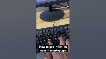 infinite wpm in monkey type tutorial!! (totally legit test) #shorts #typing #monkeytype #keyboard