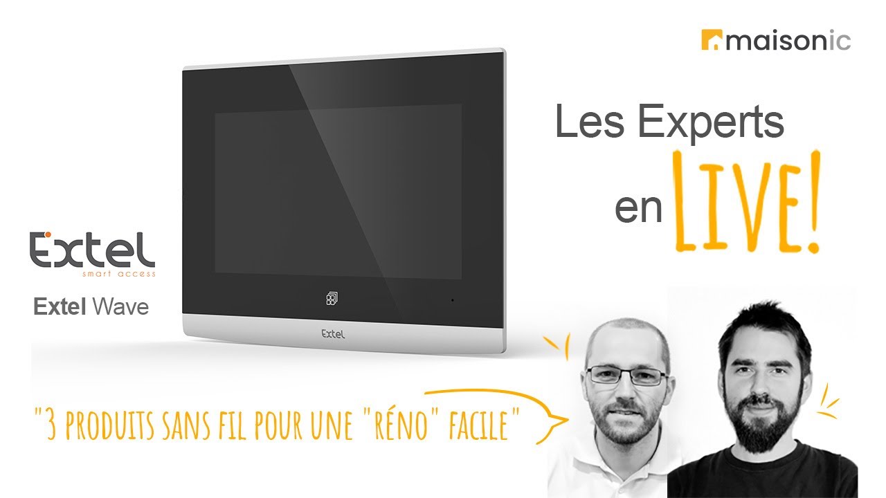 Visiophone sans fil longue portée 350m et connecté - 2,4 Ghz et 5 Ghz -  Extel Wave 1 - Les offres du moment