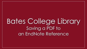 EndNote X9: Attach and Annotate a PDF to a Record in Your EndNote Library
