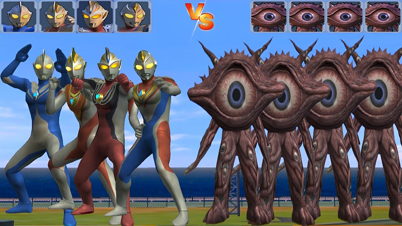 UFE3：COSMOS/Ultraman Gaia/Ultraman Justice/Ultraman Dyna vs Odd Eye Q