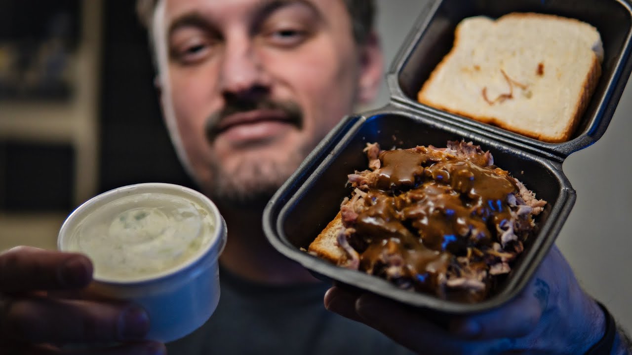 'Hog N Bones' Pulled Pork Sandwich w/ Cole Slaw | ASMR (Whispering, Chewing Sounds)