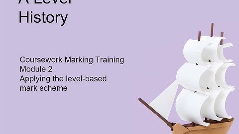 Edexcel A Level History Coursework Marking Module 2