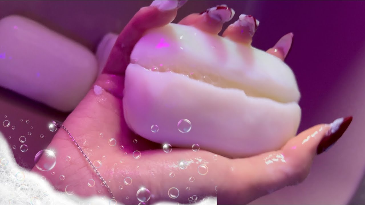 🤍 Soaked soap 🤍 White 🤍 Mushy soap 🤍 #mushysoap 