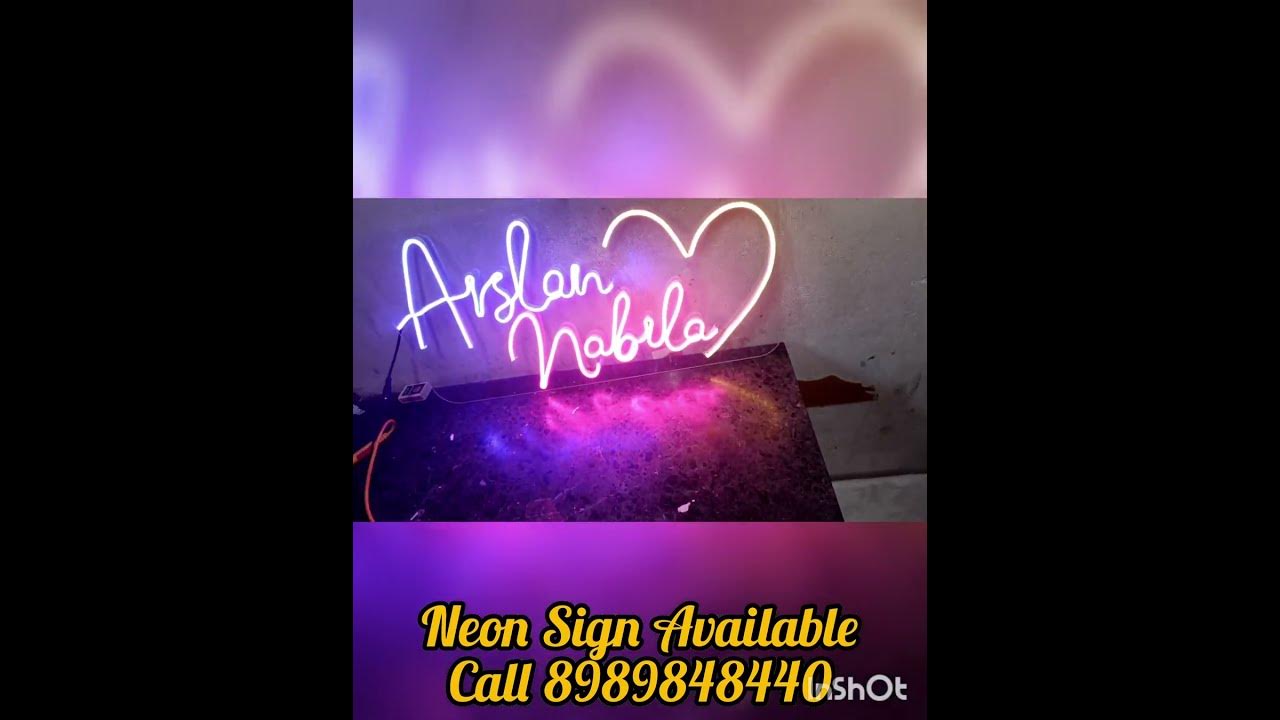Neon sign board bhopal MP YouTube