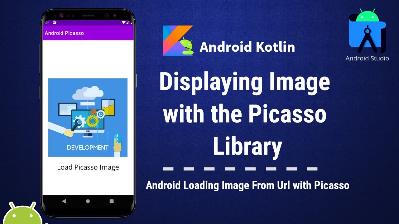 How to Implement Picasso Library in Android Studio | android picasso |  Kotlin - YouTube