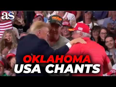 Trump welcomes supporters on stage as OKLAHOMA EXPLODES in “U-S-A!” CHANTS