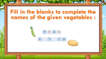 Fill in the Missing Letters of Vegetables | Pre-Primer EVS Fun | Learn EVS Easily |Kids EVS Workbook