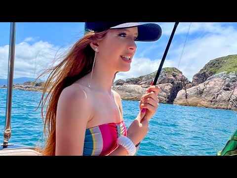 PASSEIO e PESCARIA EM ALTO MAR ~ FLORIANÓPOLIS/ SC (PARTE 03) - Modelo Julinha