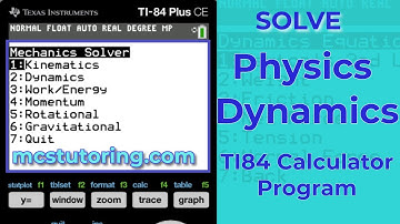 TI84 Physics Program Solver: Master Work & Energy Problems! KE, PE Made Easy #ti84programs #physics