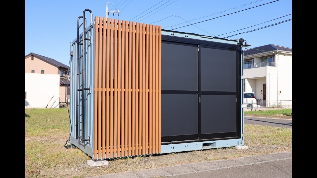 コンテナガレージ「MOTO CASA」設置風景 タイプラプス - YouTube