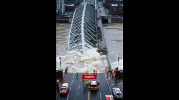 Bridge Collapses in Seconds! 😱 Flood Destroys Everything #disaster #aiart #realityai #viral