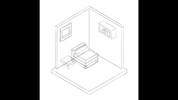 Drawing a Tiny Isometric Room (Procreate Time lapse) #shorts