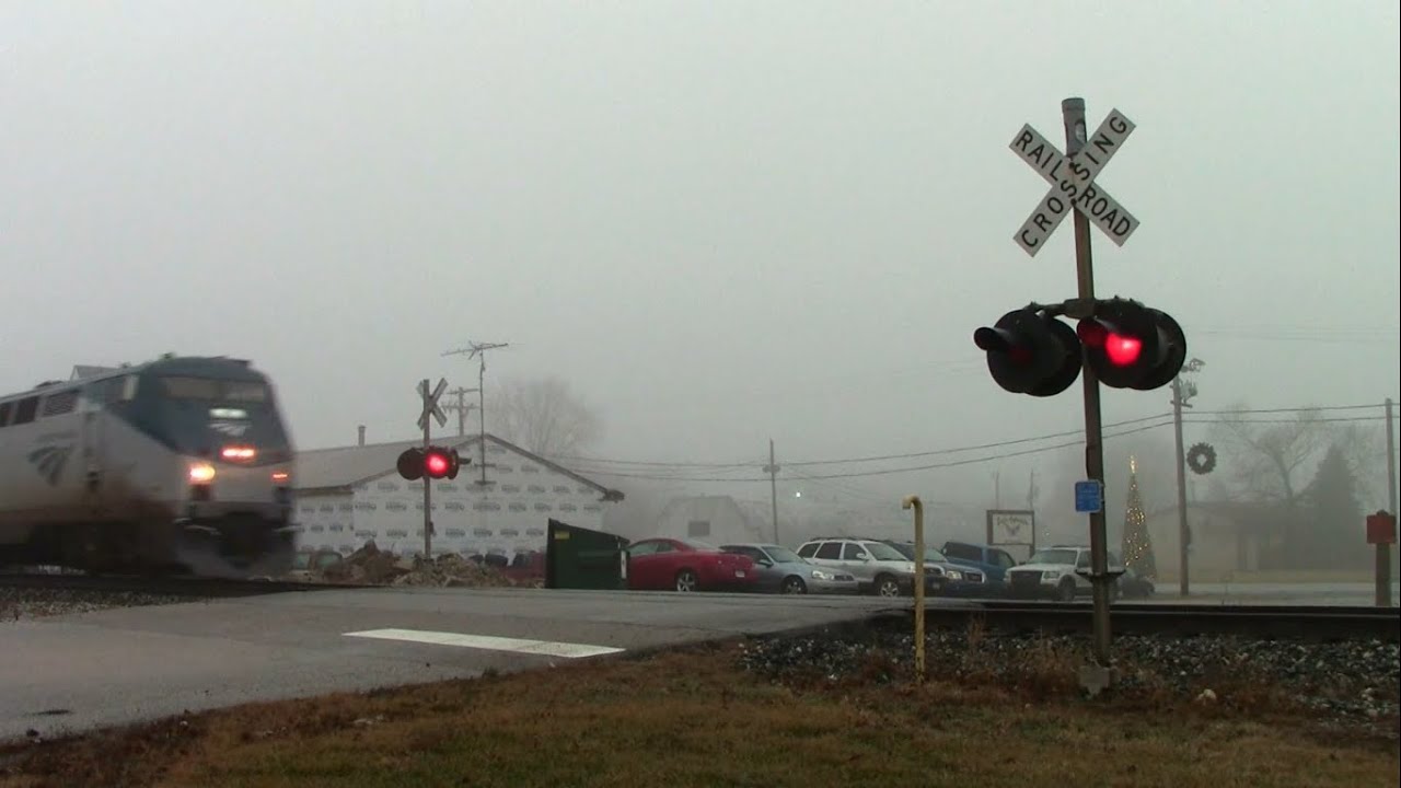 CSX P051/AMTK 51 w/ AMTK 61, AMTK 519, and AMTK 50 at Main Street in Chalmers, Indiana
