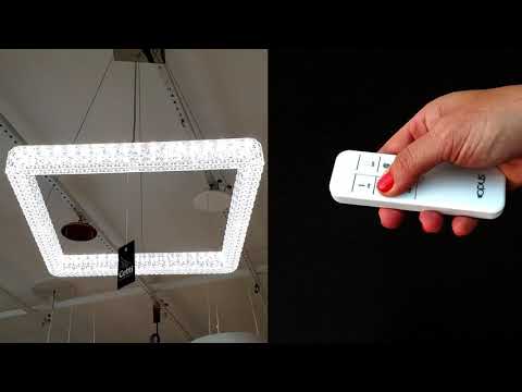 Vídeo: Lustres De Teto Quadrados (36 Fotos): Modelos De LED Elegantes Com Cortinas