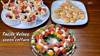 ANTIPASTI PER LE FESTE 3 IDEE FACILI E VELOCI SENZA COTTURA | Prima del Caffè