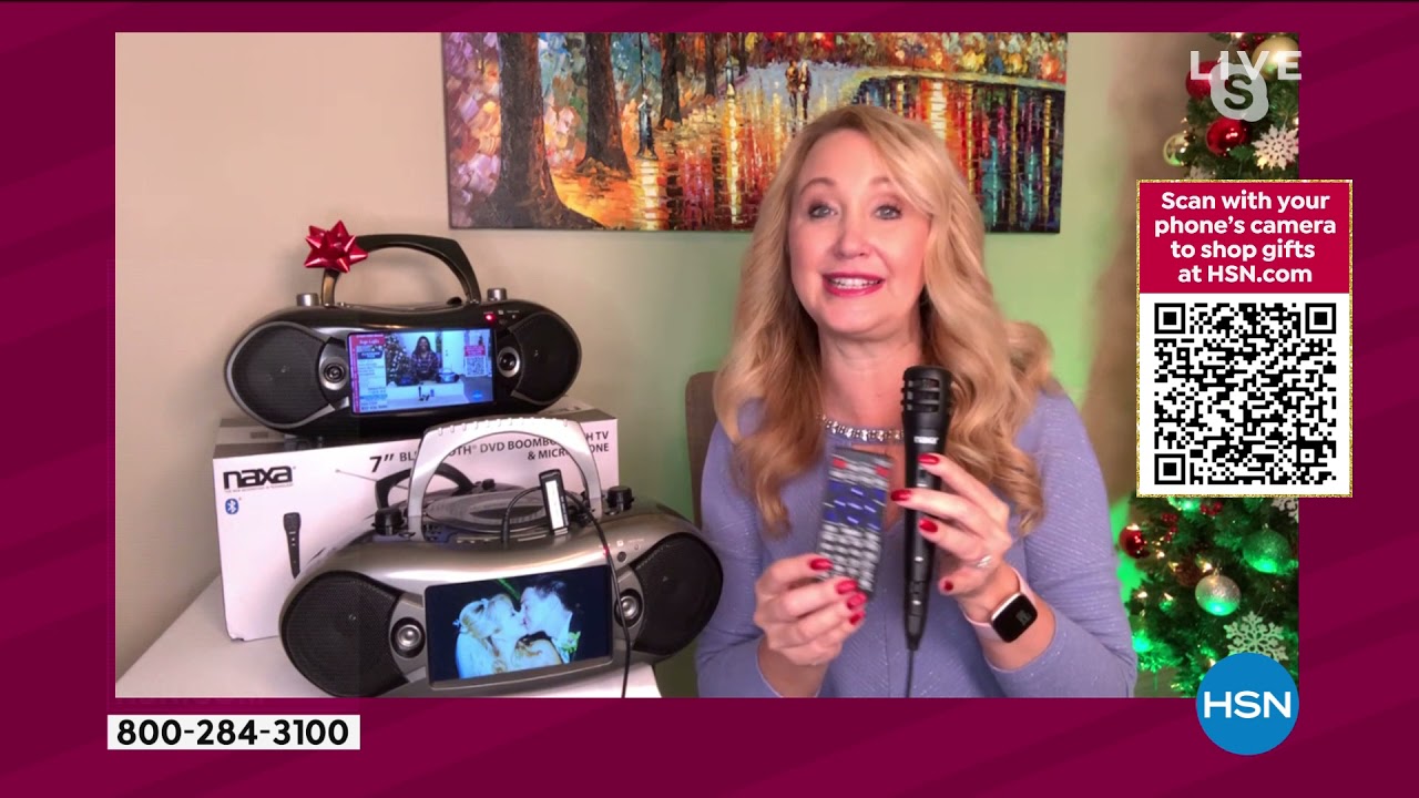 Naxa Portable Boom Box/TV/DVD Bundle with Microphone - YouTube