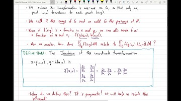Section 15-8 Part 1: Substitutions in Double Integrals