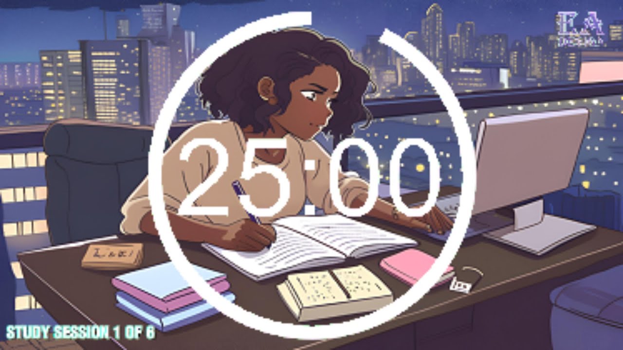 3-HOUR STUDY WITH ME | 25/5 POMODORO TIMER | CHILL LOFI MUSIC TO HELP ...