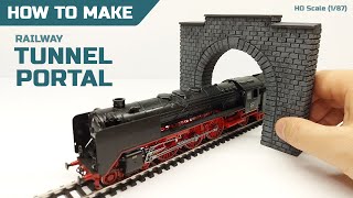 How to make model railway TUNNEL PORTAL from scratch