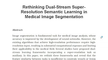 Rethinking Dual Stream Super Resolution Semantic Learning in Medical Image Segmentation