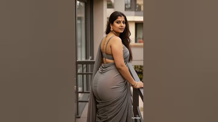 Grey Color Chiffon Saree Design #shorts #shortsfeed #trending #viralvideo #saree #ai #aiart
