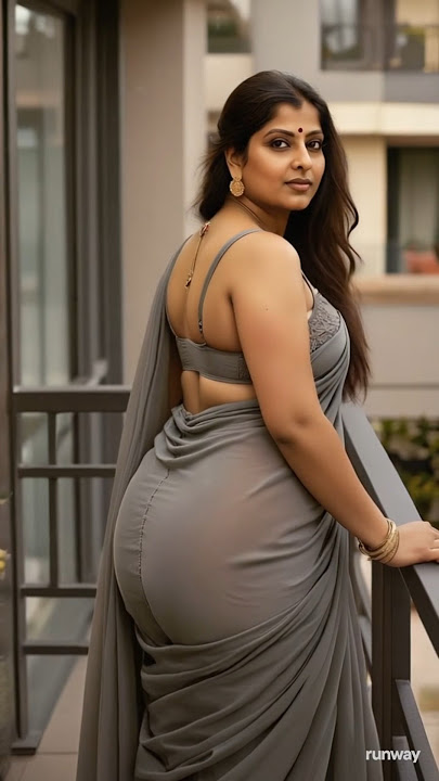 Grey Color Chiffon Saree Design #shorts #shortsfeed #trending #viralvideo #saree #ai #aiart