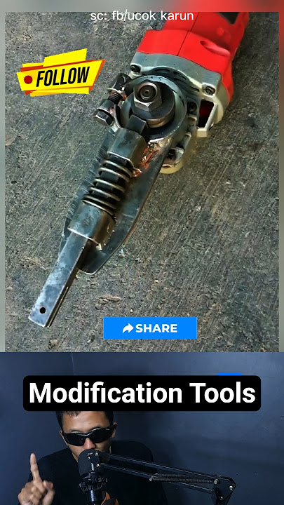 modifying an electric grinder into a jigsaw