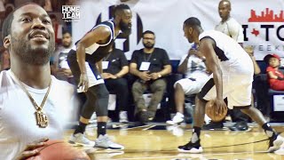 james harden vs john wall jh town weekend charity game 2017 cp3 meek mill