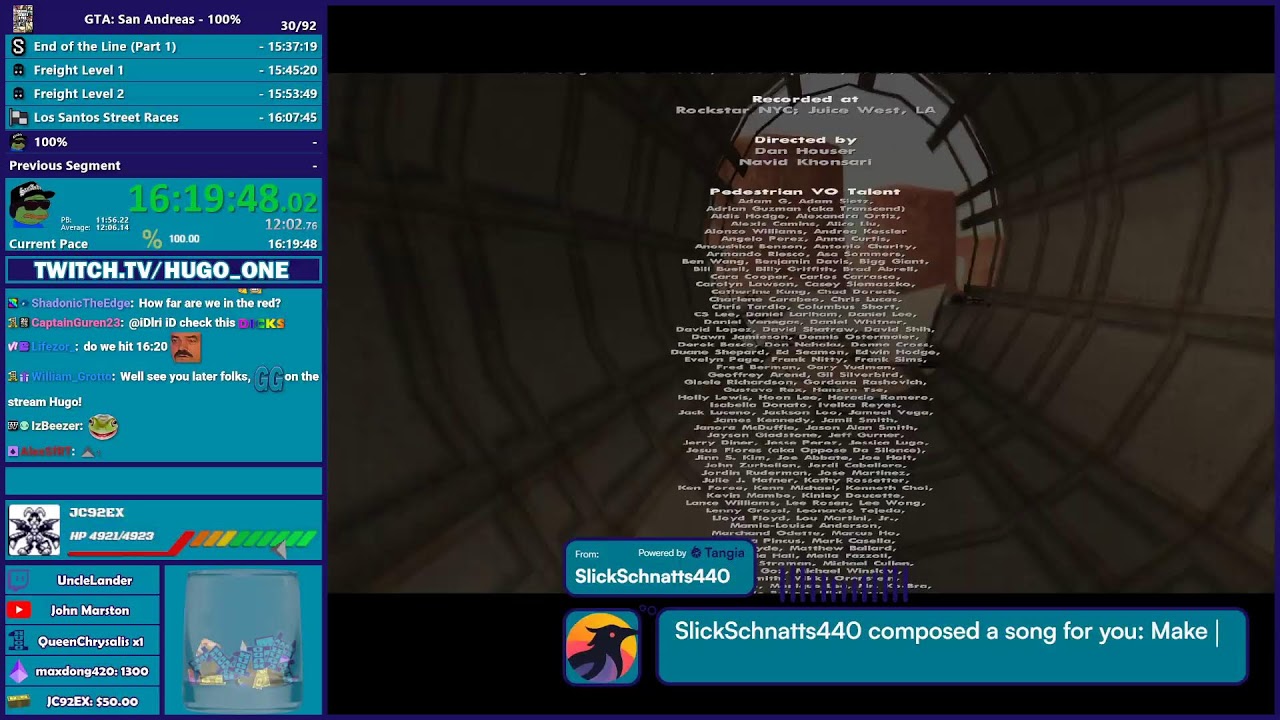 FULL GTA SAN ANDREAS 100% SPEEDRUN | 15+ HOUR STREAM!