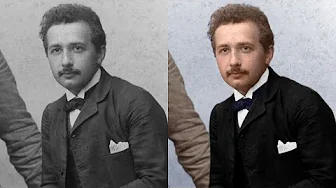 Albert Einstein Colorization Timelapse