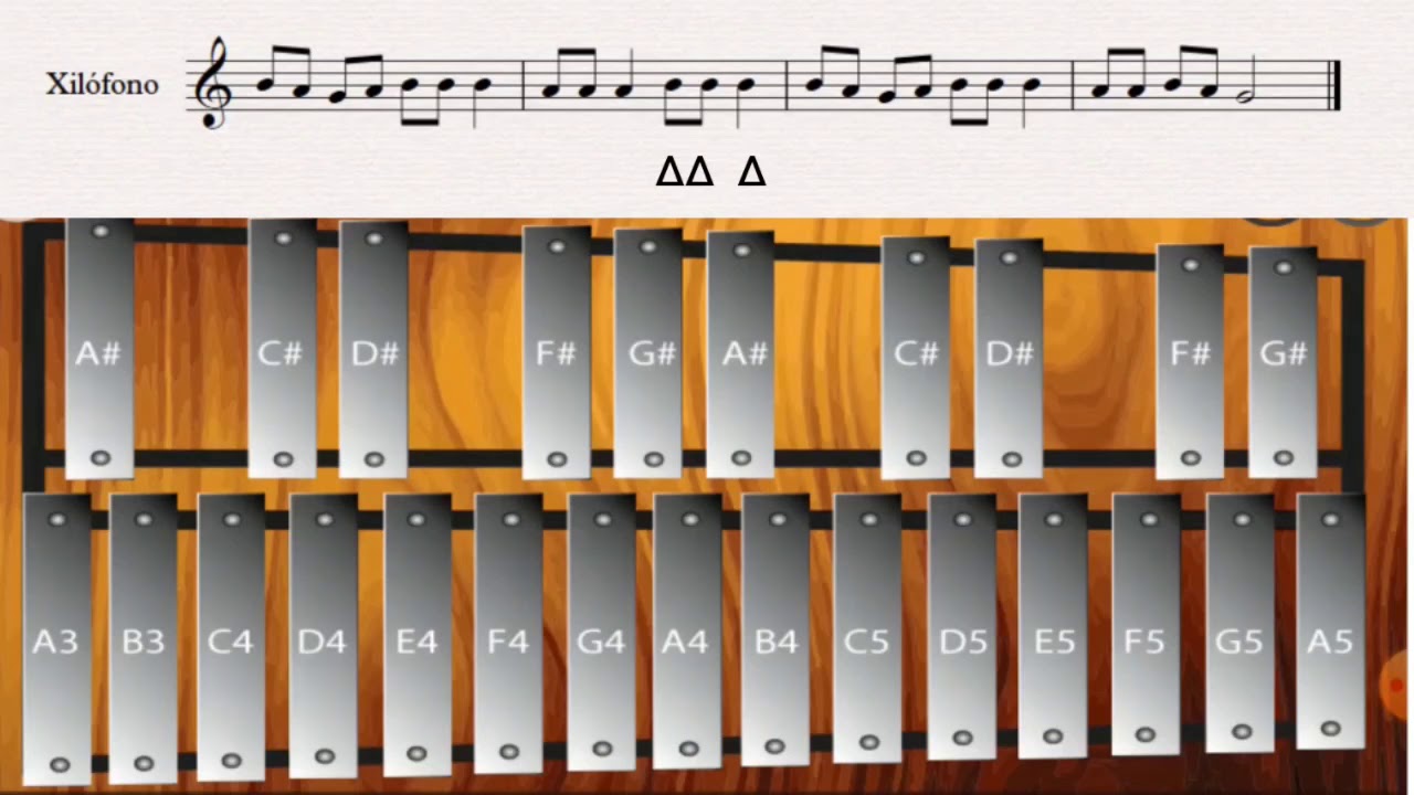 ficha Nº9 metalofono YouTube