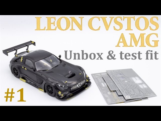 1/24 Mercedes LEON CVSTOS AMG unbox & test fit. Tamiya 24350 #1
