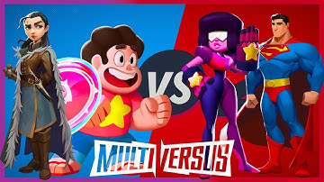 Arya Stark & Steven Universe vs Garnet & Superman! Multiversus Gameplay