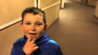 Me, Zach and Luke walk the Wells Fargo Center Suite Level