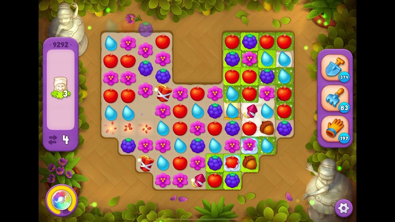 GardenScapes Level 9292 no boosters - YouTube