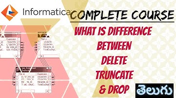 DIFFERENCE BETWEEN DELETE, DROP & TRUNCATE MOST IMPORTANT INTERVIEW QUESTION // INFORMATICA// ORACLE