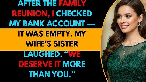 After the Family Reunion, I Checked My Bank Account — It Was EMPTY. My Wife’s Sister Laughed, “We...