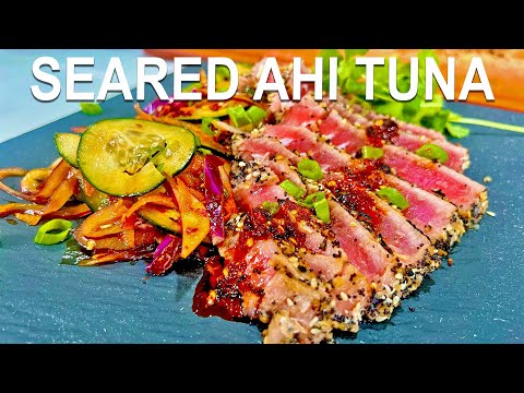 Seared Tuna Steaks w/ Asian Cucumber Salad | Pour Choices Kitchen